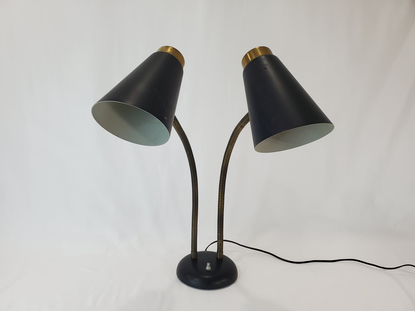 Vintage Prescolite Double Gooseneck Desk Lamp