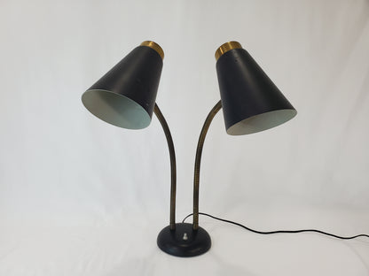 Vintage Prescolite Double Gooseneck Desk Lamp