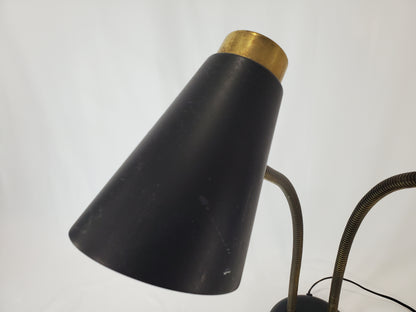 Vintage Prescolite Double Gooseneck Desk Lamp
