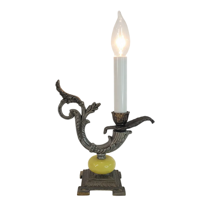 Vintage Spanish Chamber Candle Holder Table Lamp