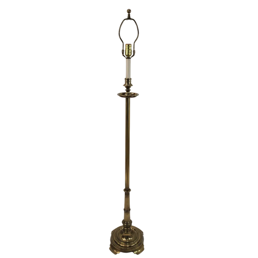 Vintage Stiffel Brass Candlestick Floor Lamp - Petite