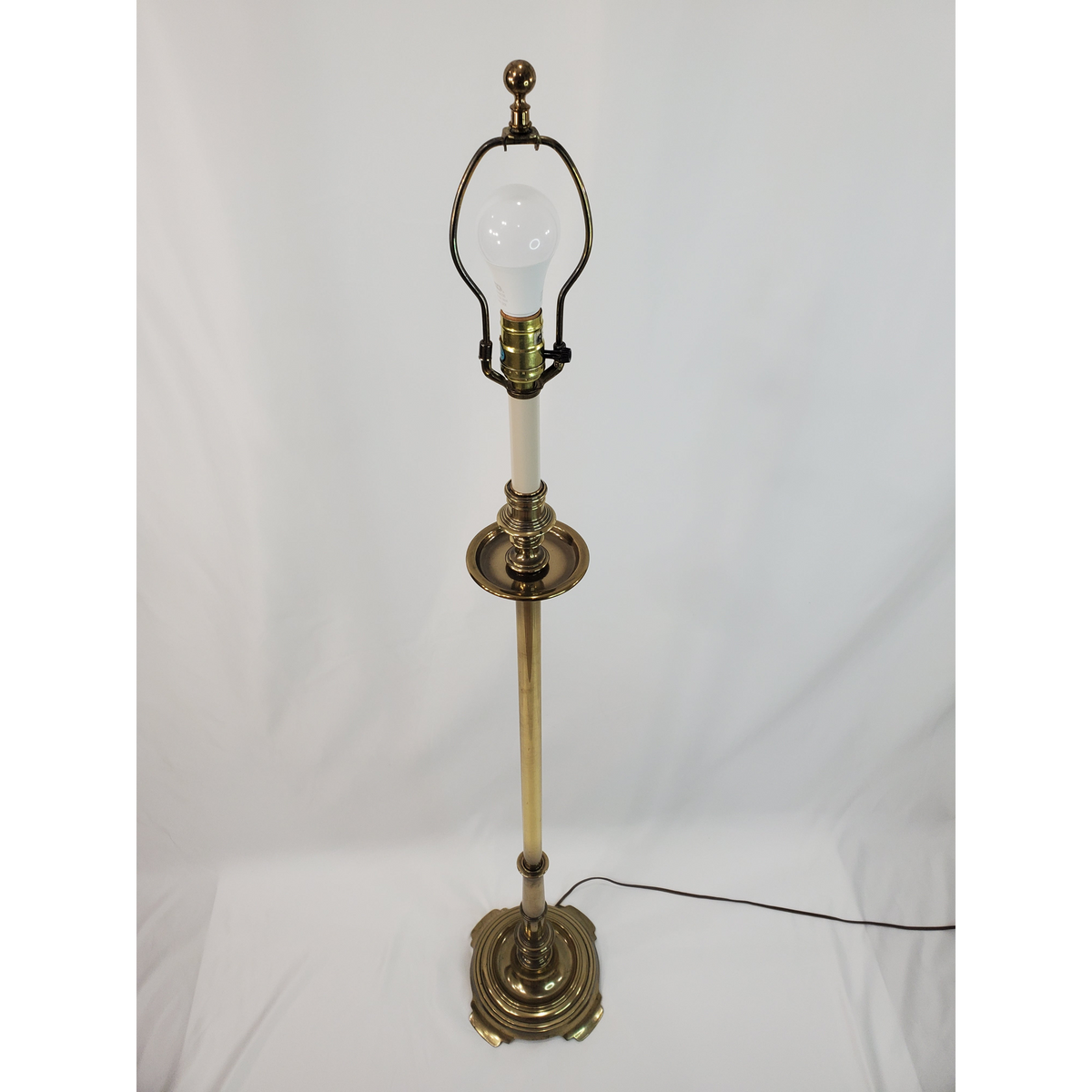 Vintage Stiffel Brass Candlestick Floor Lamp - Petite