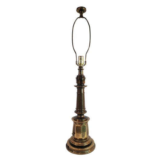 Vintage Traditional Style Brass Stiffel Column Table Lamp