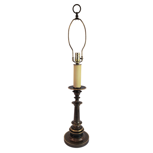 Vintage Westwood Industries Brass Candlestick Table Lamp