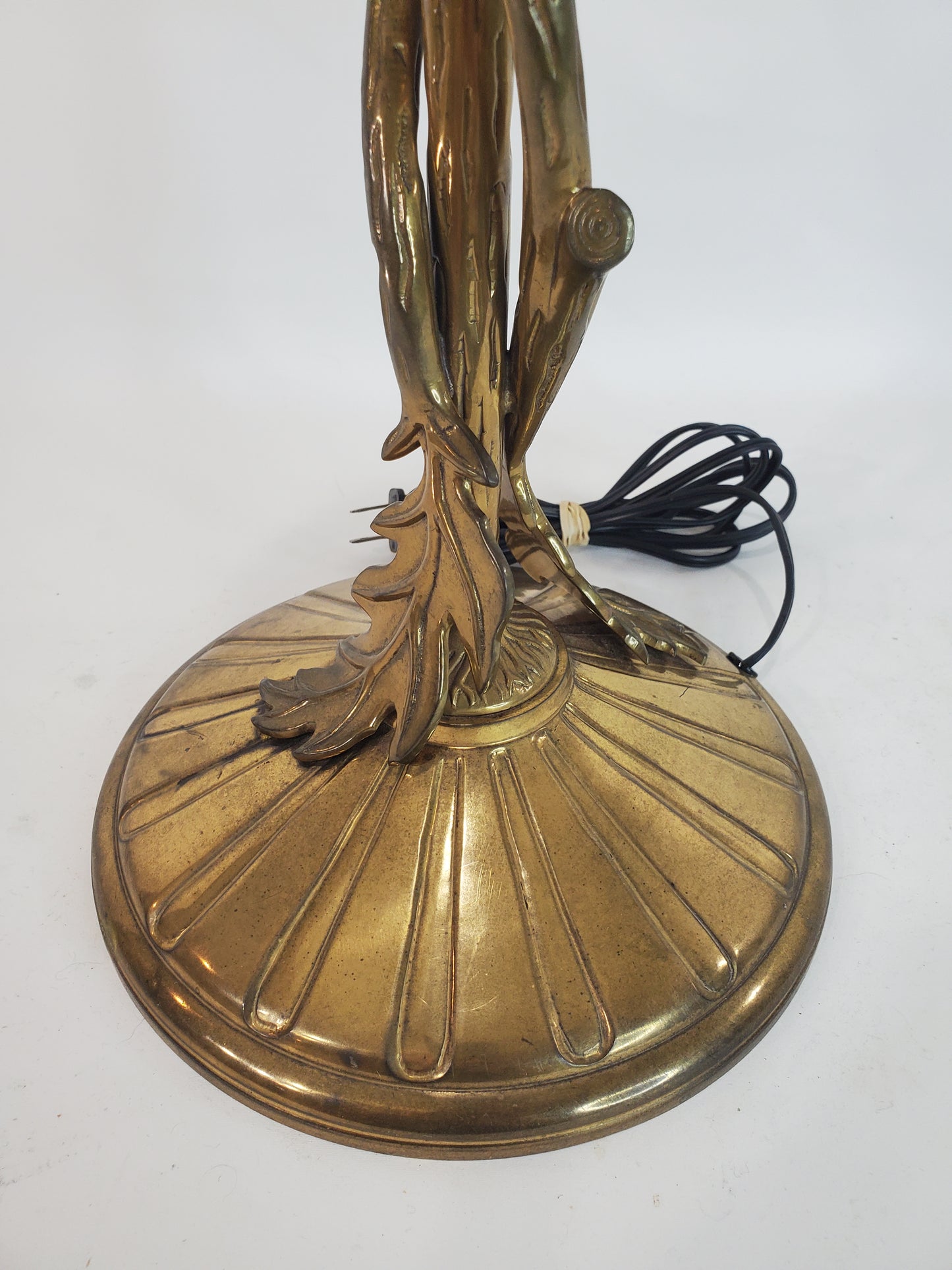 Vintage Wildwood Fall N Leaves Cast Brass Lamp