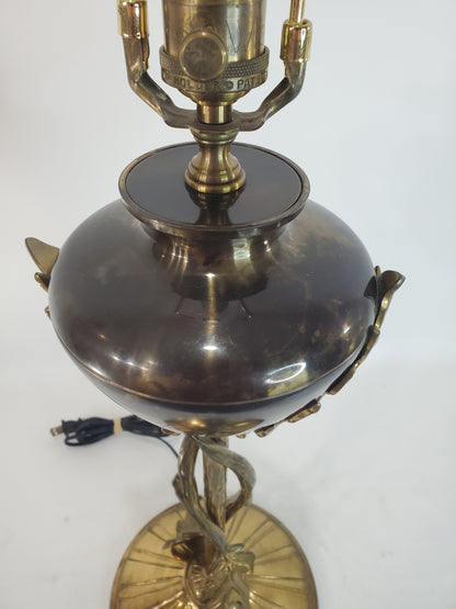 Vintage Wildwood Fall N Leaves Cast Brass Lamp