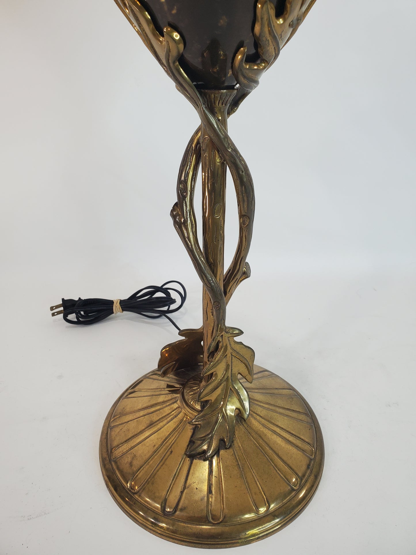 Vintage Wildwood Fall N Leaves Cast Brass Lamp